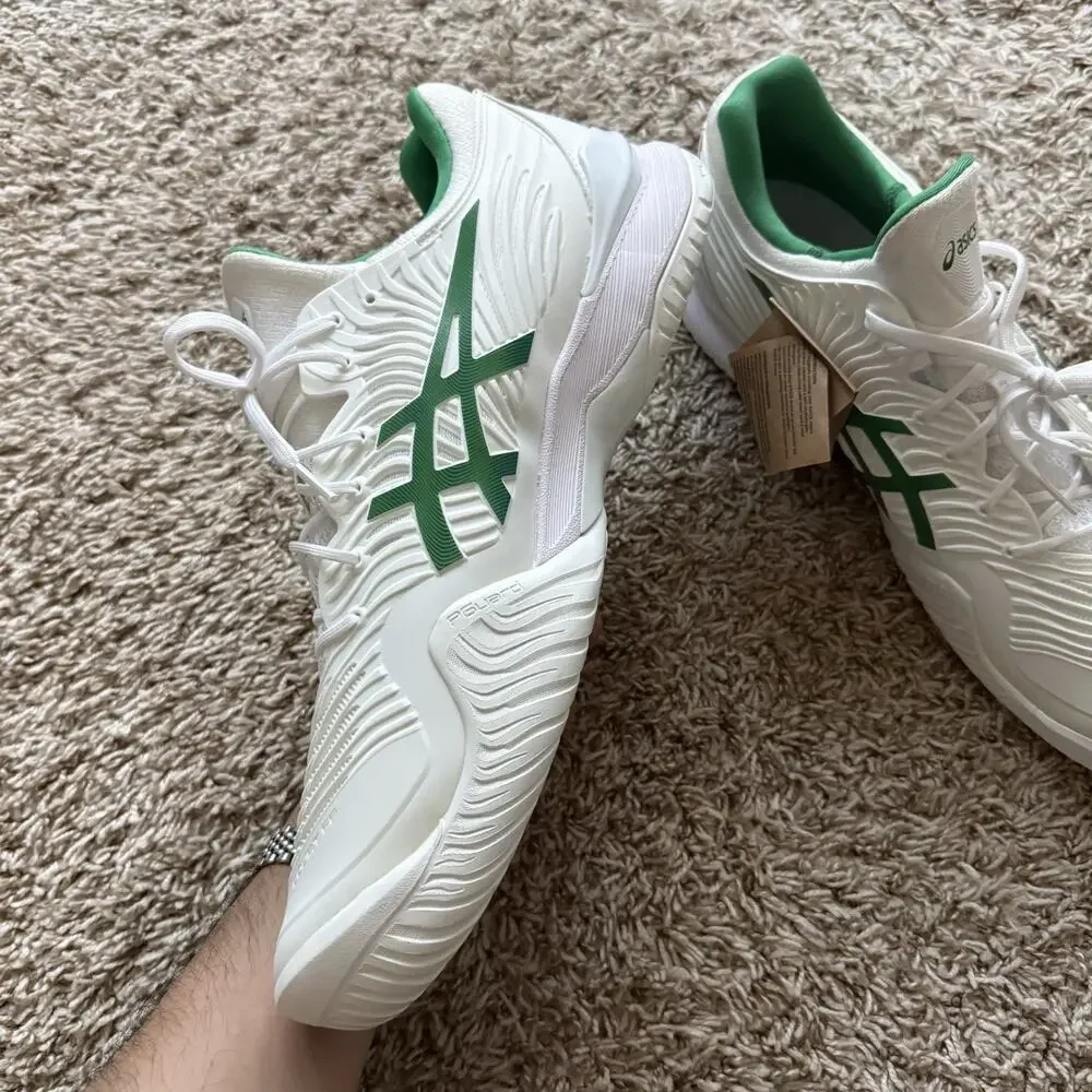 NWT Asics Court FF Novak White Green Australian Open Tennis Shoes Men’s Size 15